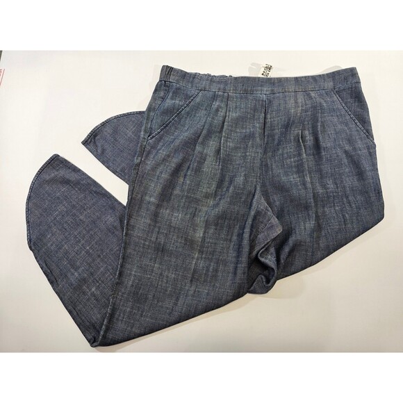 TRINA‎ TURK Women's XL Linen Blend Stretch Waist Pull On Capri Cropped Pants - Picture 2 of 7